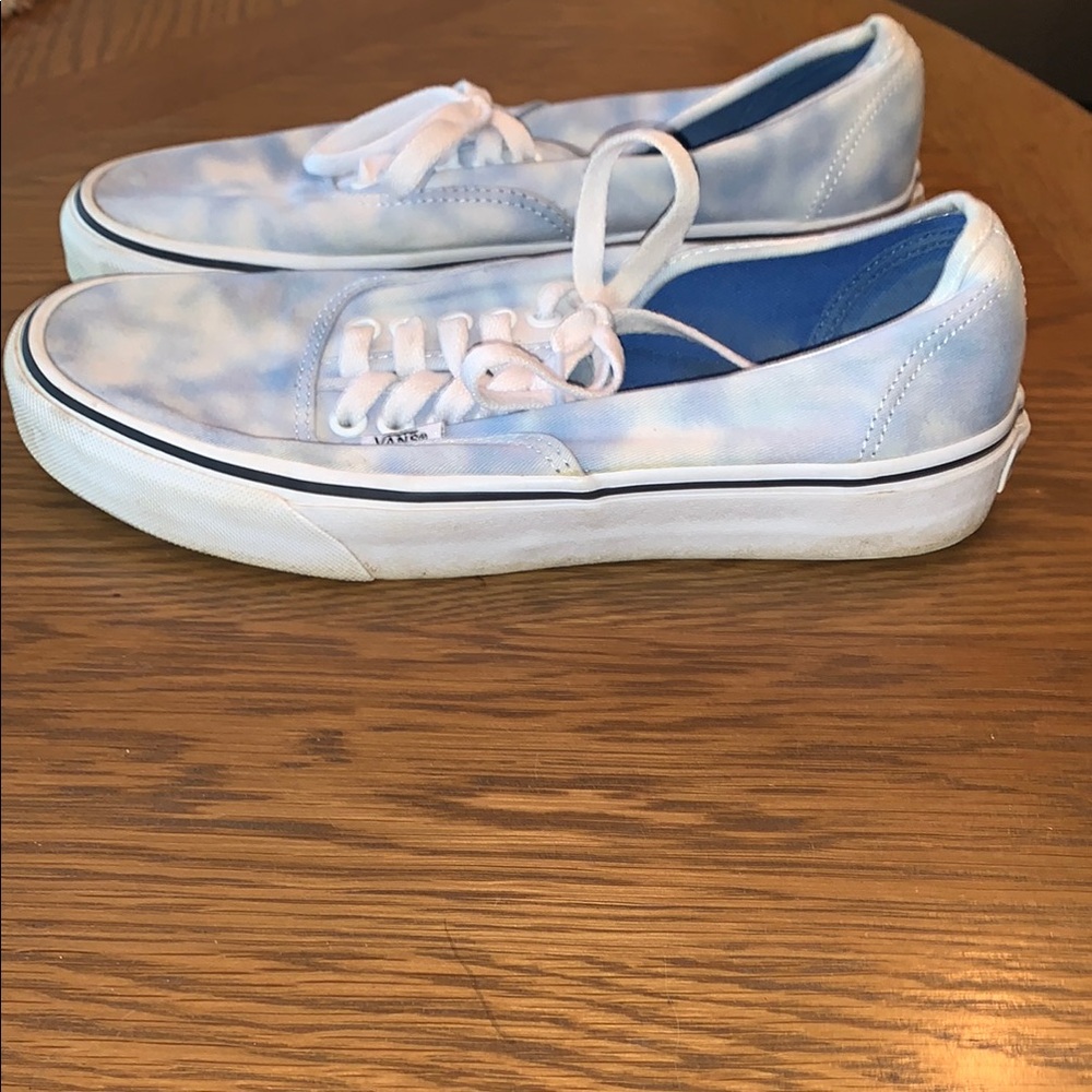Vans Blue and White Tie-Dye Sneakers - Picture 3 of 8